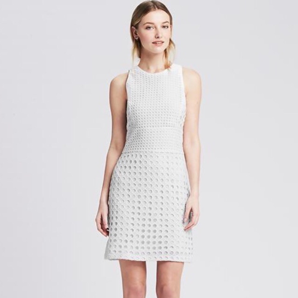 Banana Republic eyelet sheath dress